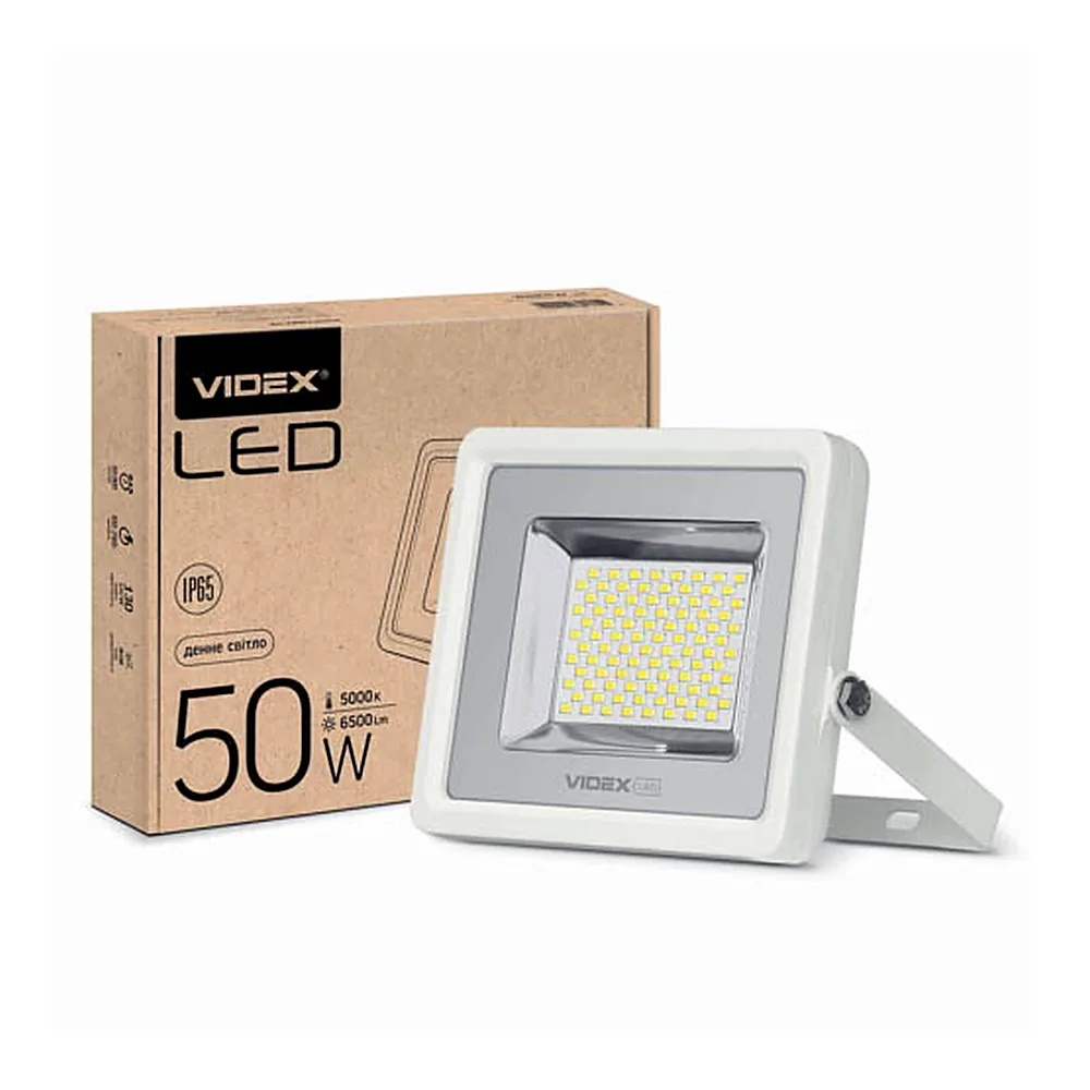 LED прожектор VIDEX 50W 5000K 220V White