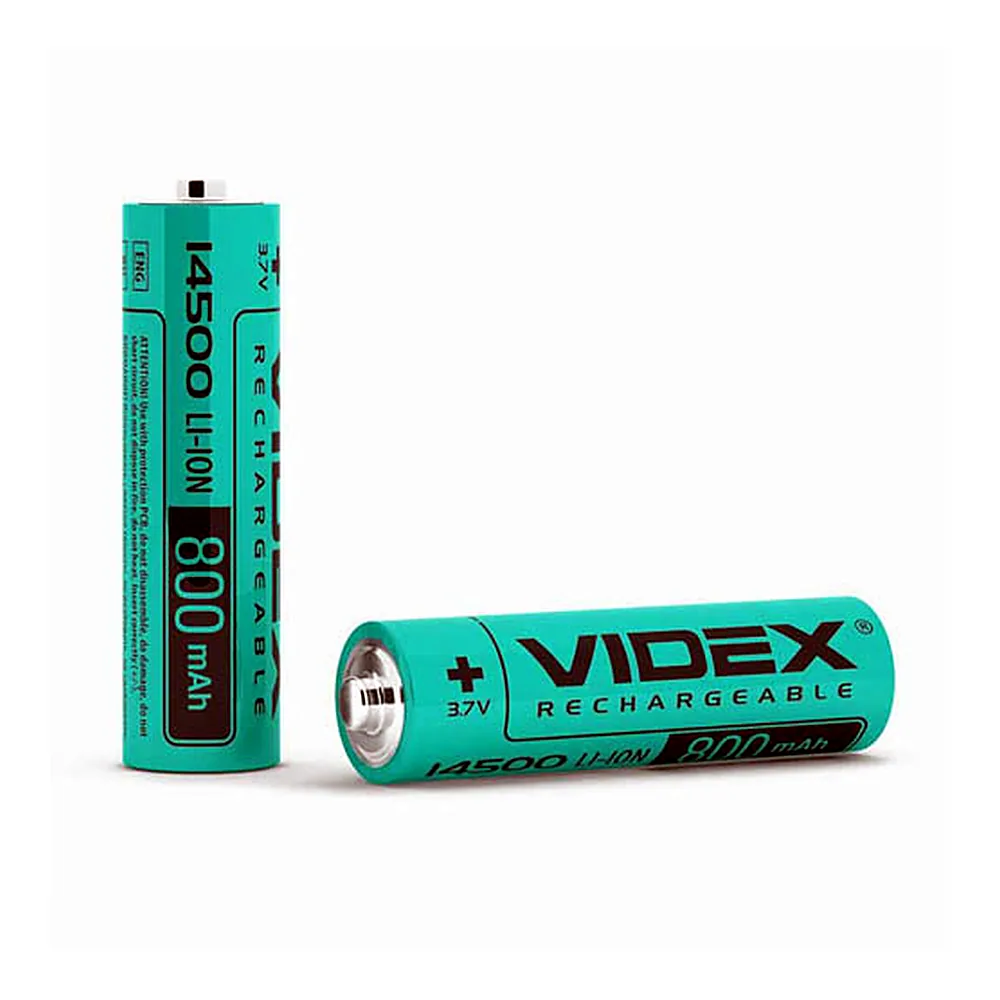 Акумулятор Videx Li-Ion 14500(без захисту) 800mAh bulk/1pc 50/600