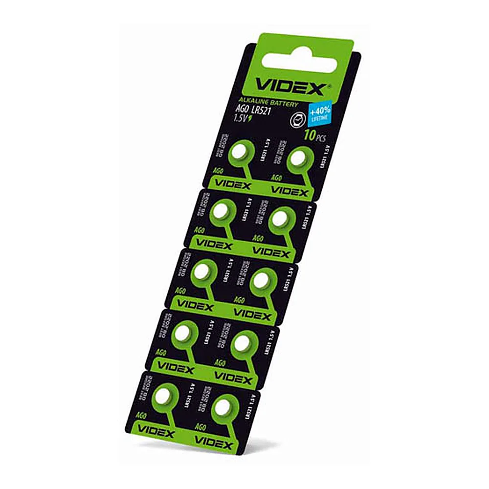 Батар годинників Videx AG 0/LR521 BLISTER CARD 10 pcs (100/1600)