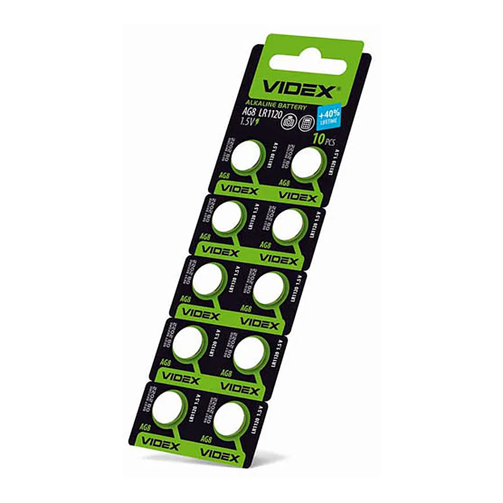 Батар годинників Videx AG 8/LR1120 BLISTER CARD 10 pcs (100/1600)