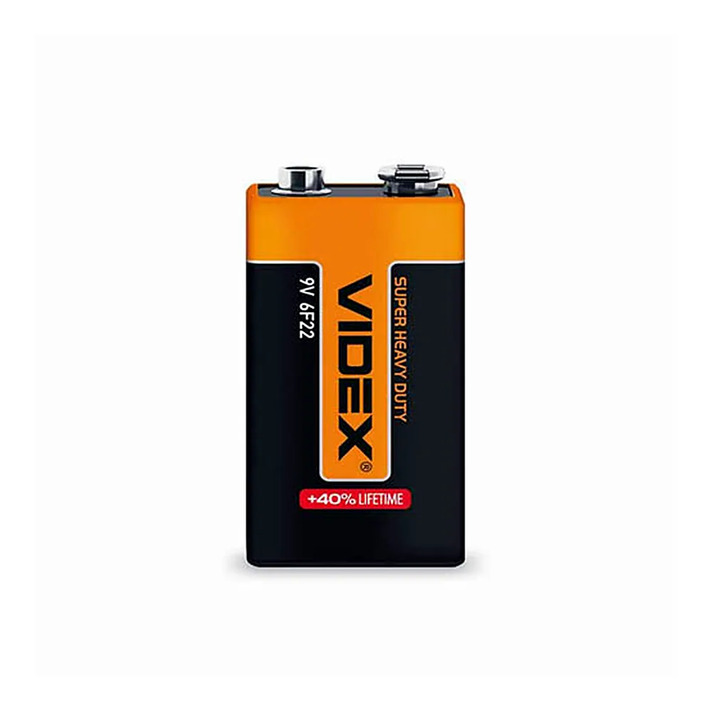 Батар.сольова Videx 6F22/9V (Крона) 1pcs SHRINK (24/480)