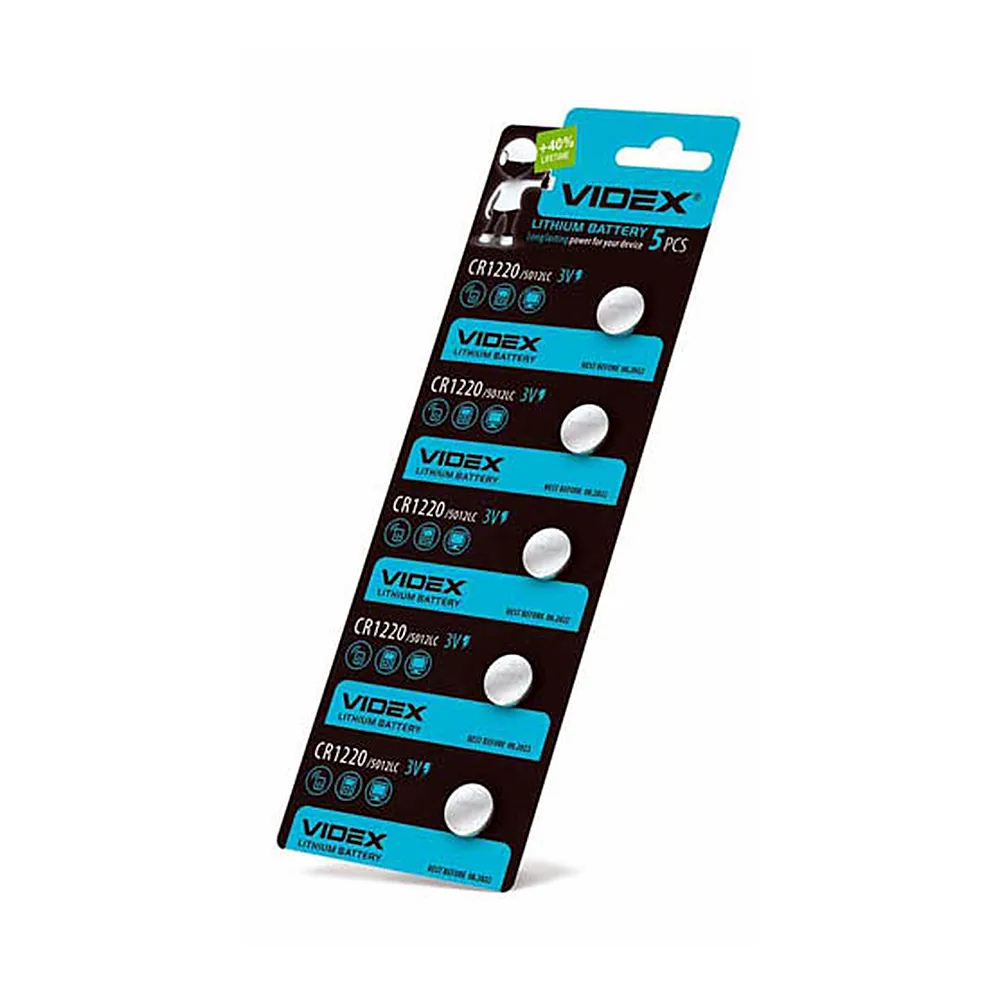 Батарейка літієва CR1220 5pcs BLISTER CARD (100/1200)