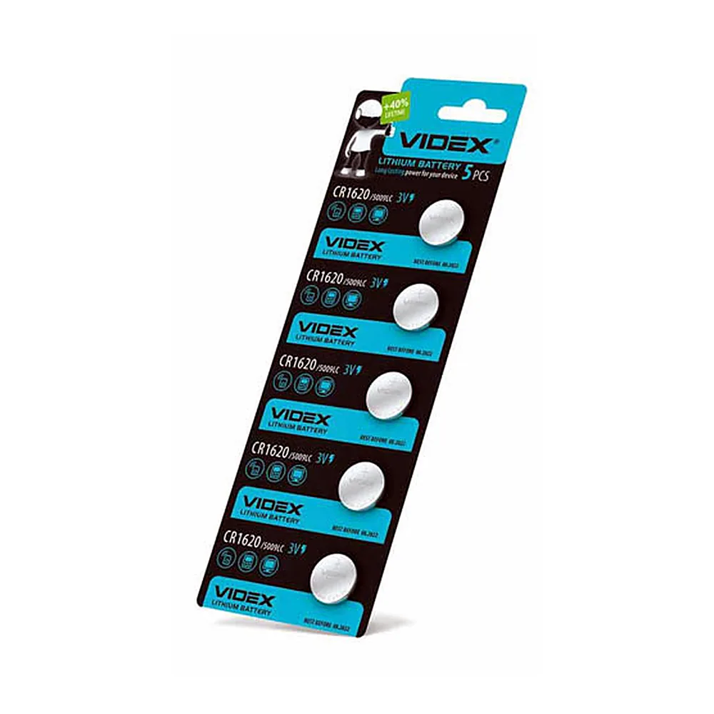 Батарейка літієва CR1620 5pcs BLISTER CARD (100/1200)