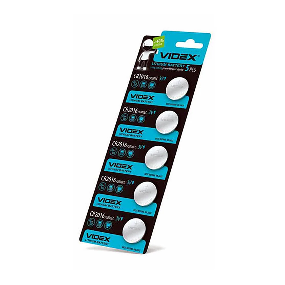 Батарейка літієва CR2016 5pcs BLISTER CARD (100/1200)