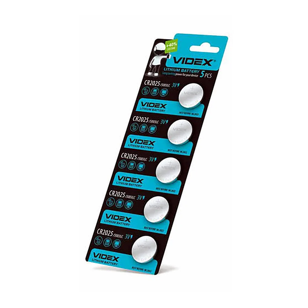 Батарейка літієва CR2025 5pcs BLISTER CARD (100/1200)