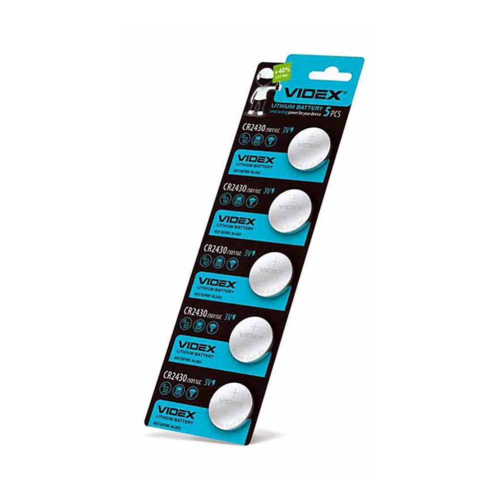 Батарейка літієва CR2430 5pcs BLISTER CARD (100/1200)