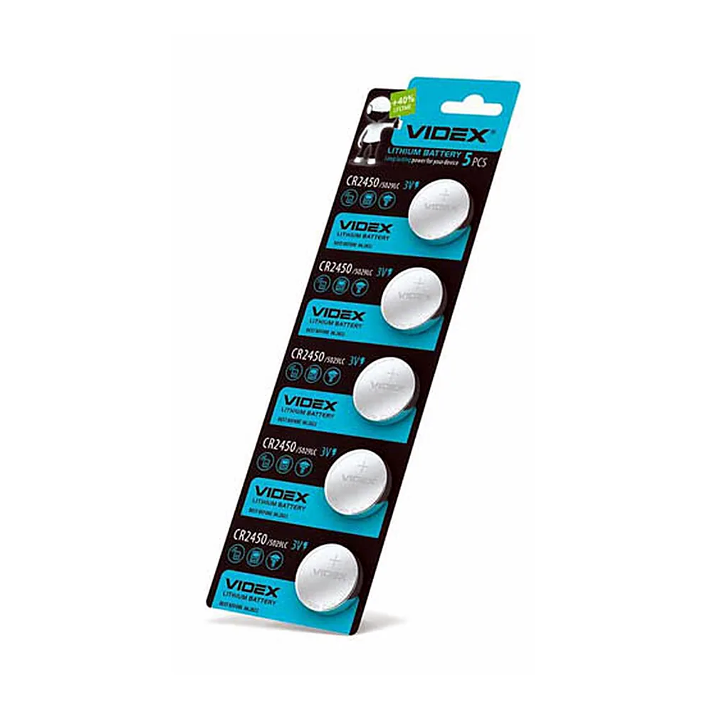 Батарейка літієва CR2450 5pcs BLISTER CARD (100/1200)