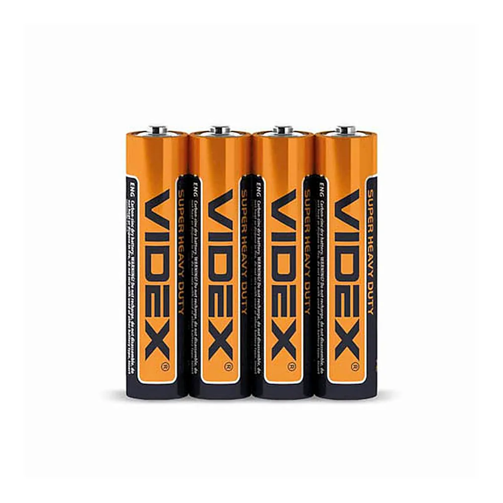 Батарейка сольова Videx R03P/AAA 4pcs SHRINK (60/1440)