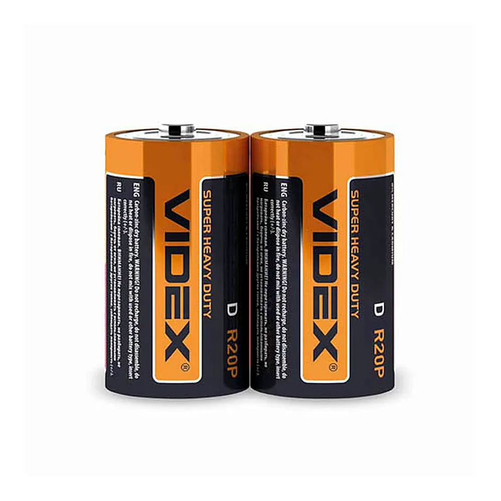 Батарейка сольова Videx R2OP/D 2pcs SHRINK (24/288)
