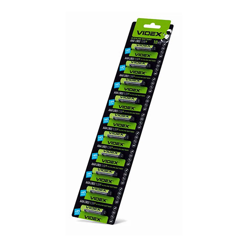 Батарейка лужна LR03/AAA 1pcs х10 BLISTER (100/800)