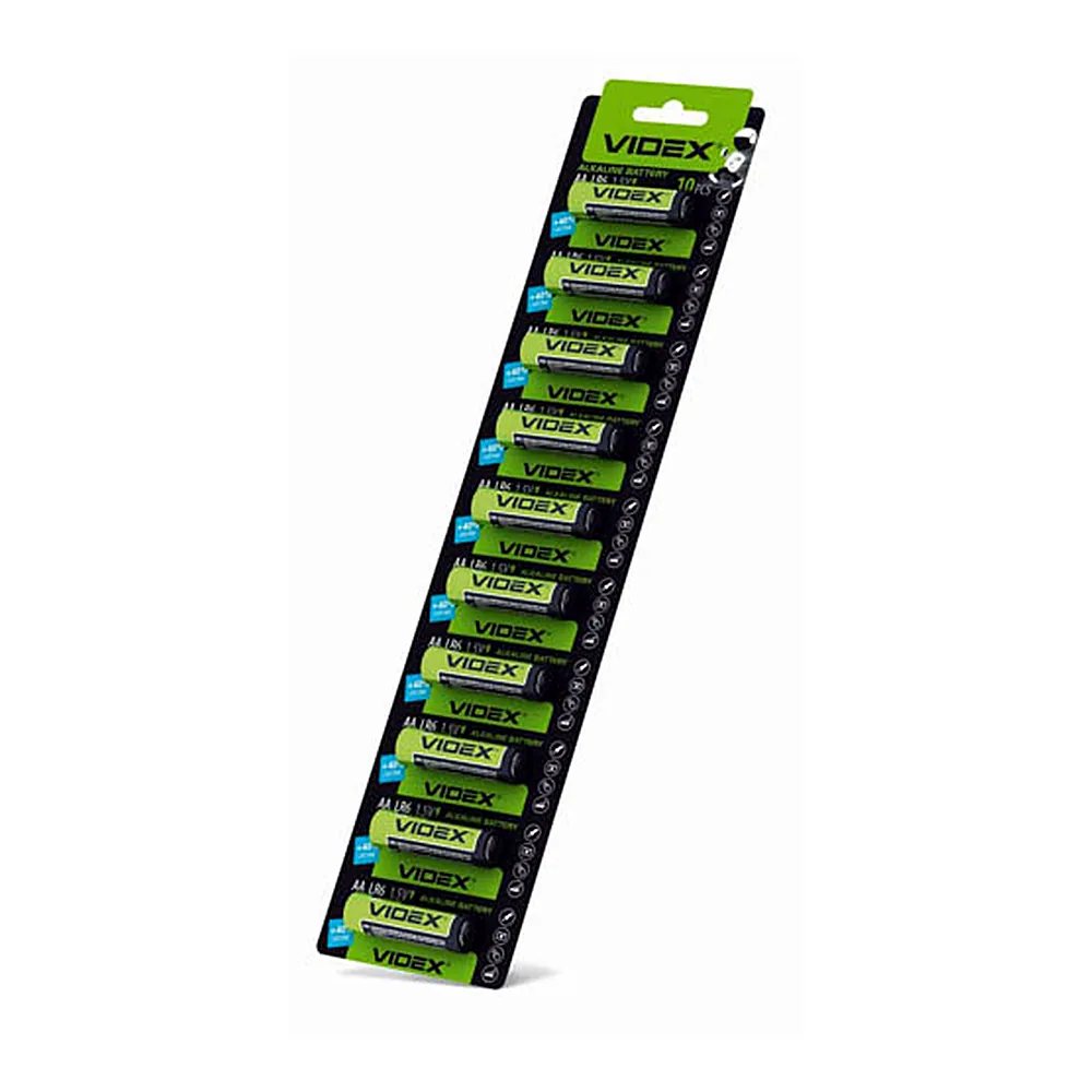 Батарейка лужна LR6/AA 1pcs х10 BLISTER (100/800)