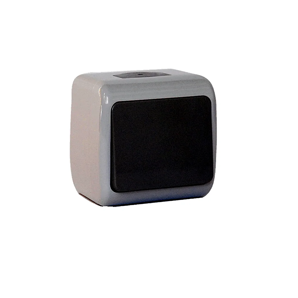 Кнопка дзвінка Outdoor, в/м, сірий, IP54, E8005-00, Erste