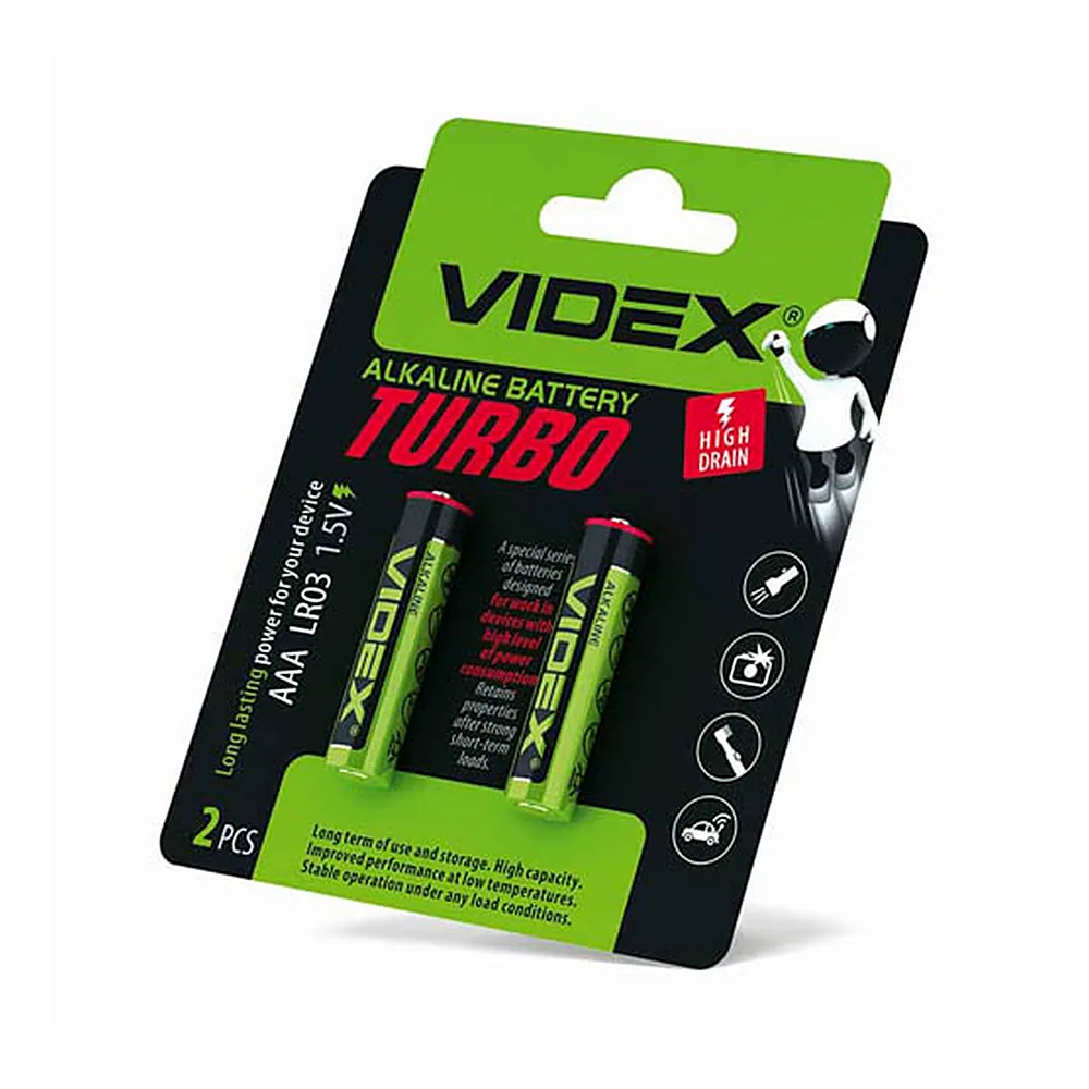 Батарейка лужна LR03/AAA Turbo 2pcs BLISTER (20/360)