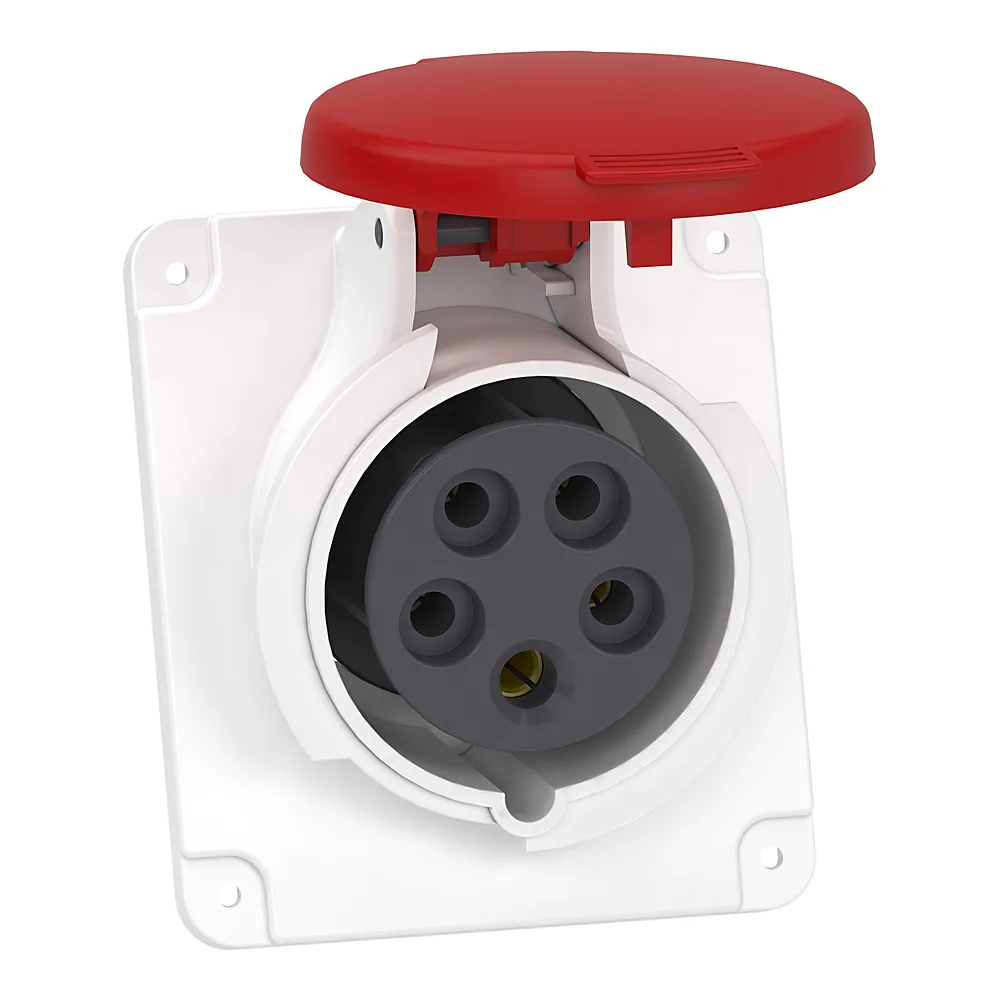 Розетка прихованого встановлення кутова гвинтова 16 А 3P+N+E IP44 380 В Schneider Electric PKF16F435