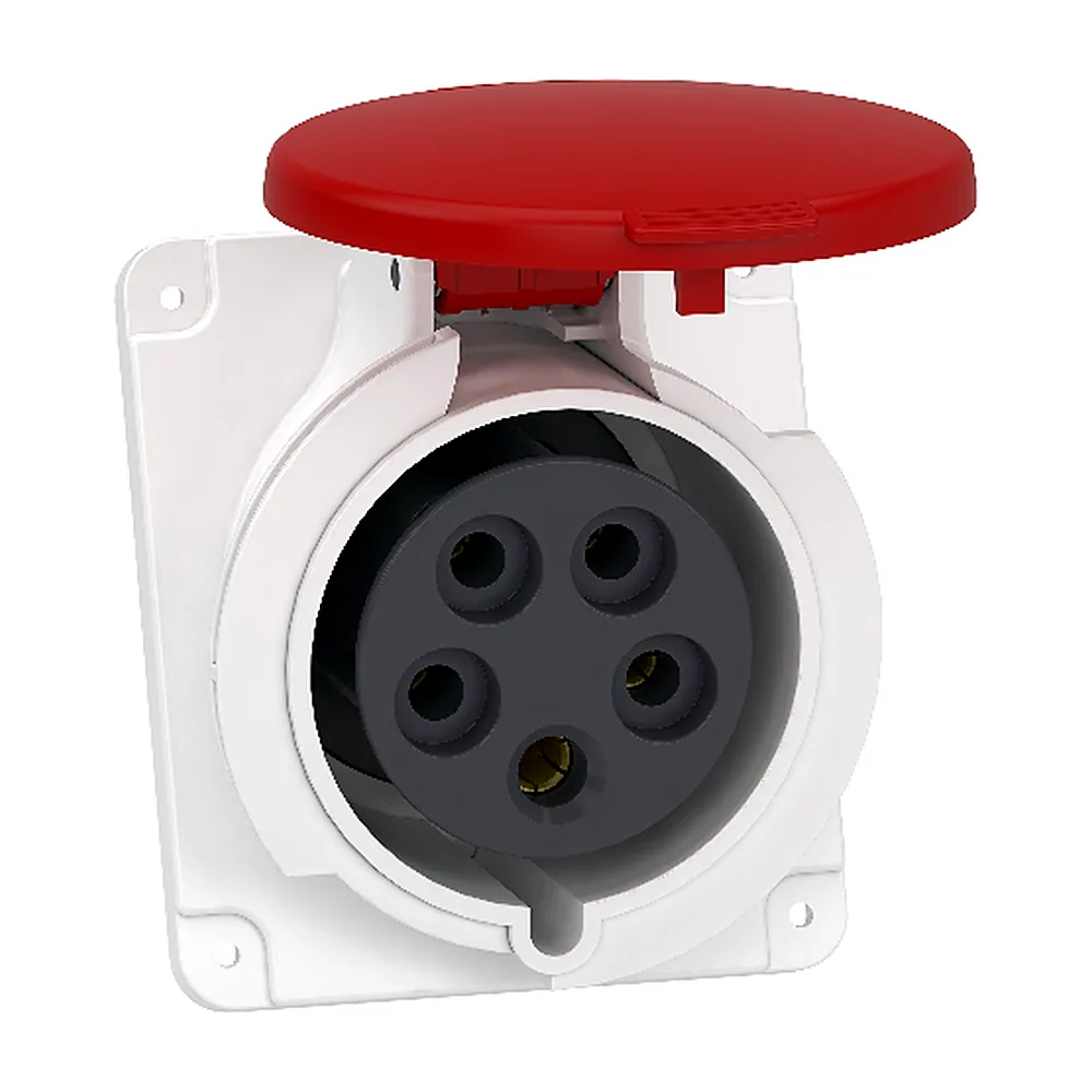 Розетка вбудована з нахилом 3P+N+E., 32A, 400V, IP44, гвинтова, Schneider Electric
