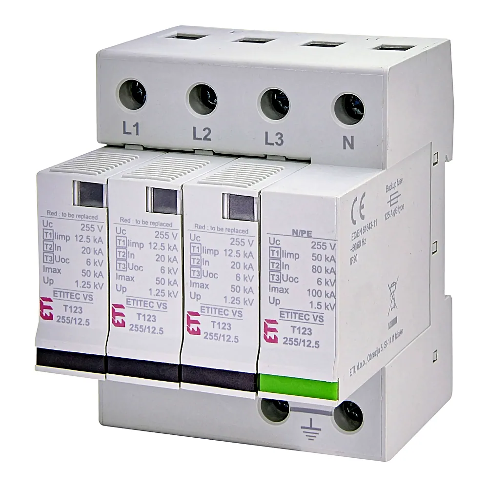 Обмежувач перенапруги ETITEC VS T123 255/12,5 (3+1)	, ЕТІ