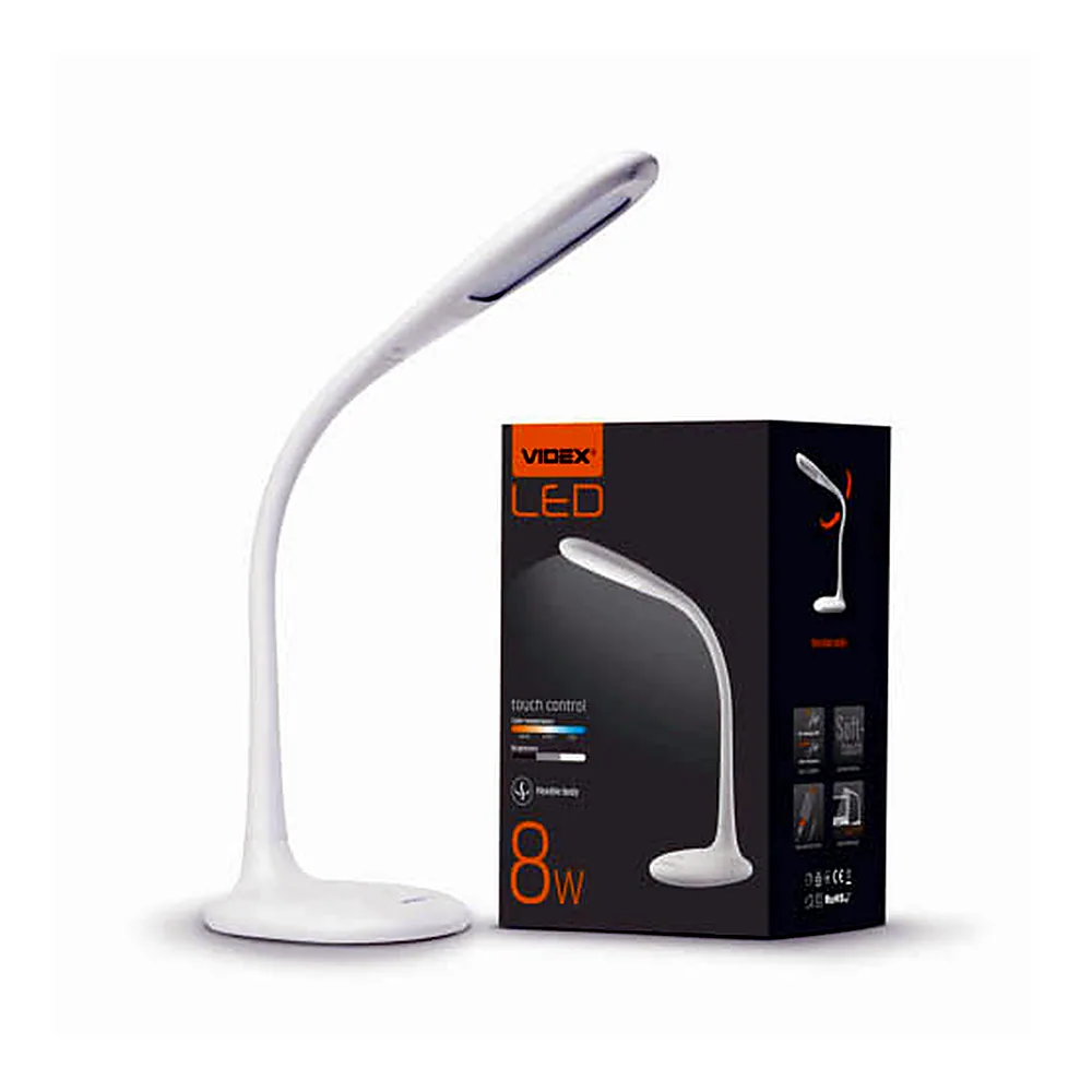 LED лампа настільна VIDEX  VL-TF03W 8W 3000-5500K 220V