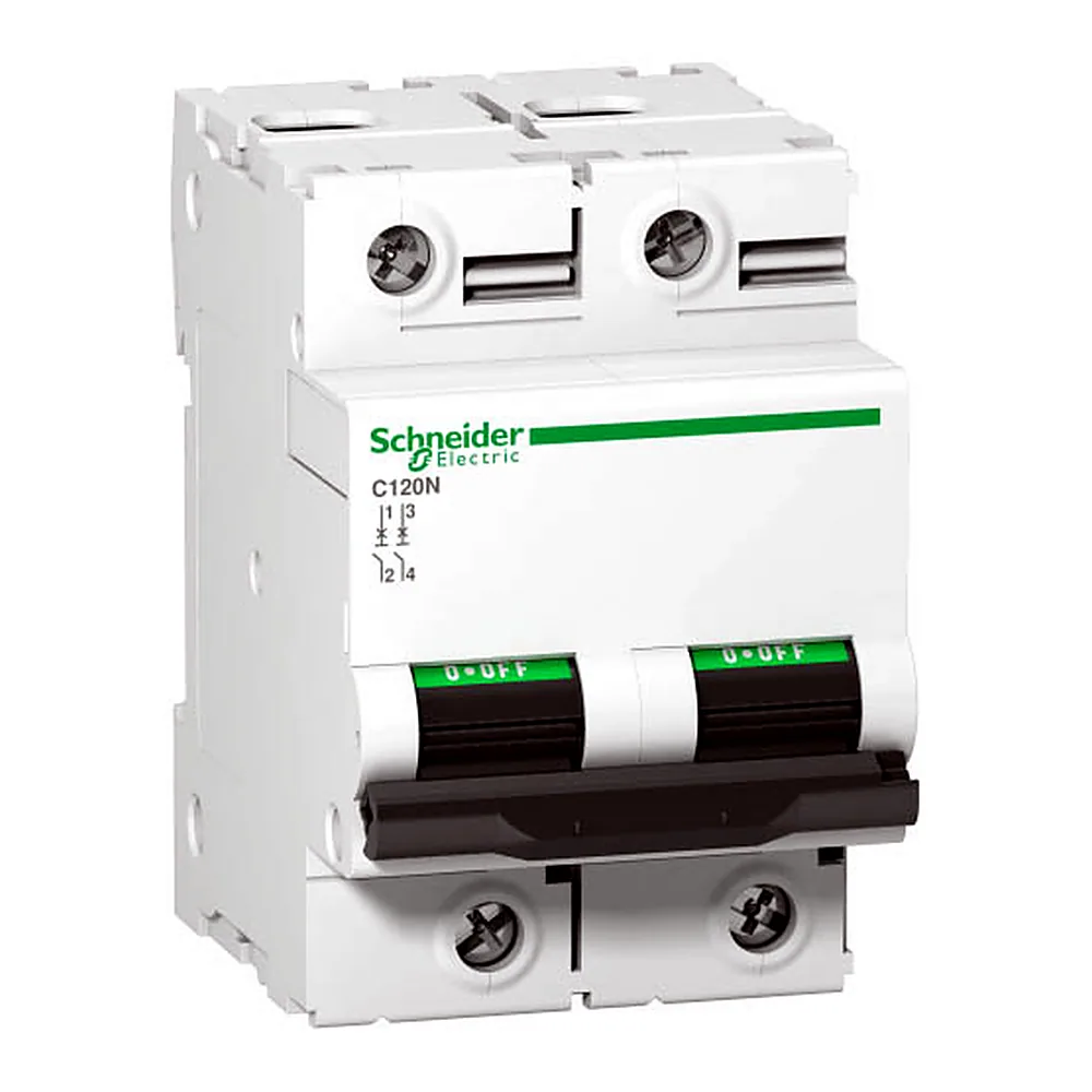Автоматичний вимикач C120N, 2P 80A хар-ка C, 10кА, A9N18361, Schneider Electric
