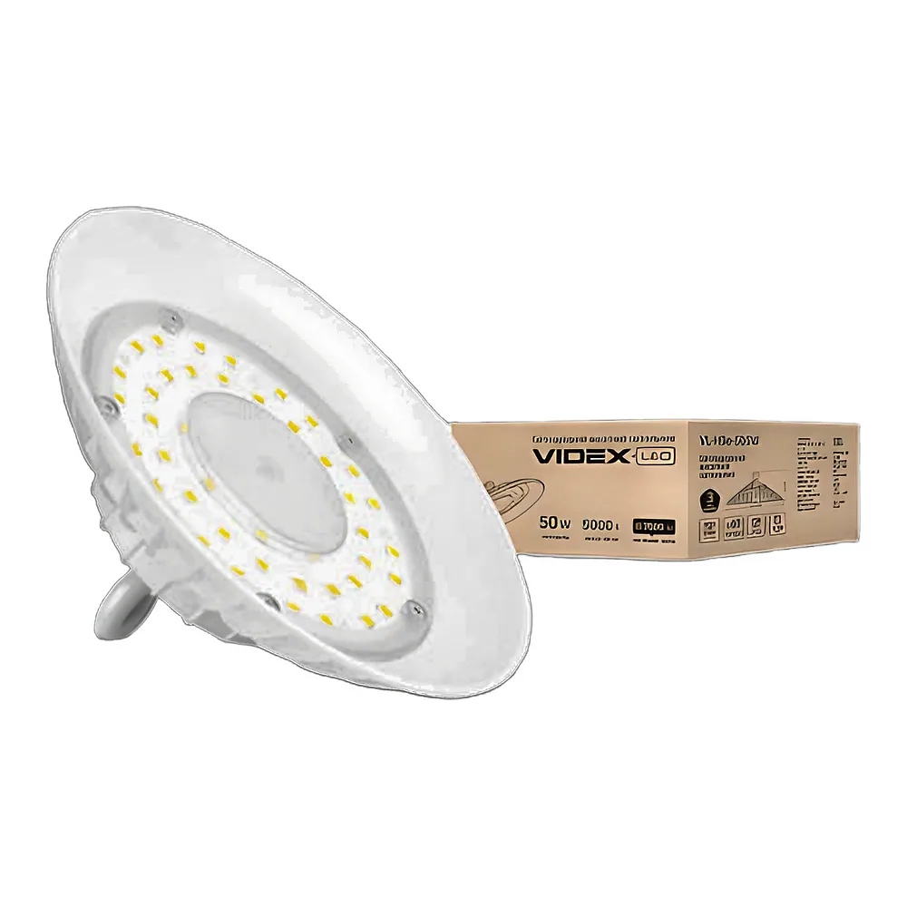 Світильник висотний ХайБей 50 Вт 5000 K 220 В білий LED (1 шт) Videx VL-HBe-505W