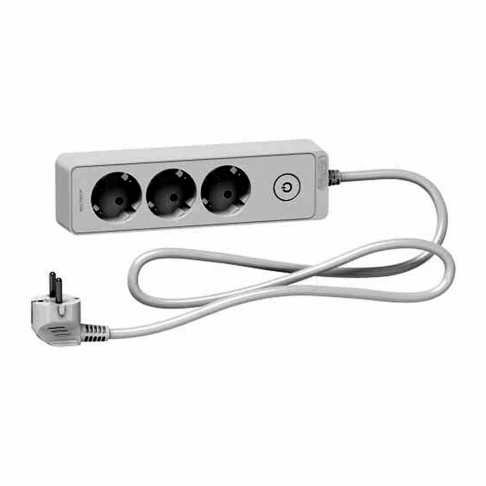 Подовжувач Schneider Electric 3 місця 2Р+PE білий 1,5 м ST9431W