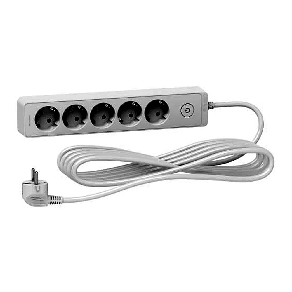 Подовжувач Schneider Electric 5P з/з 5 м білий ST9455W