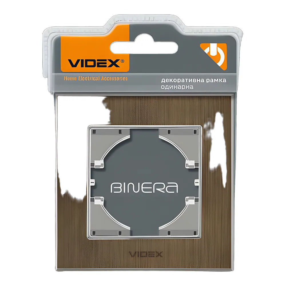 Рамка шоколадний алюміній 1-постова горизонтальна BINERA Videx VF-BNFRA1H-CH