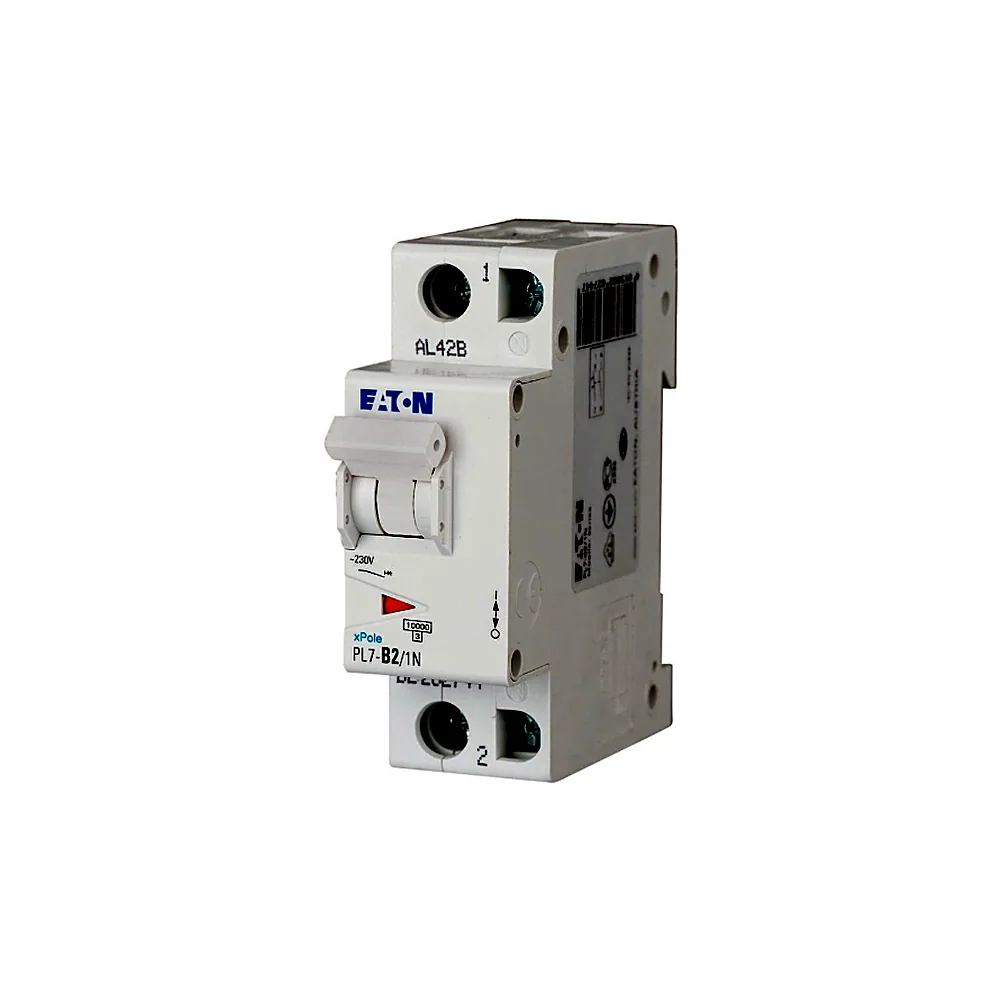 Автоматичний вимикач Eaton PL7-B2/1N 1p+N B 2А, Eaton (Moeller)