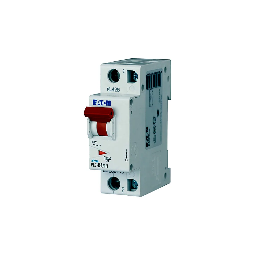 Автоматичний вимикач Eaton PL7-B4/1N 1p+N B 4А, Eaton (Moeller)