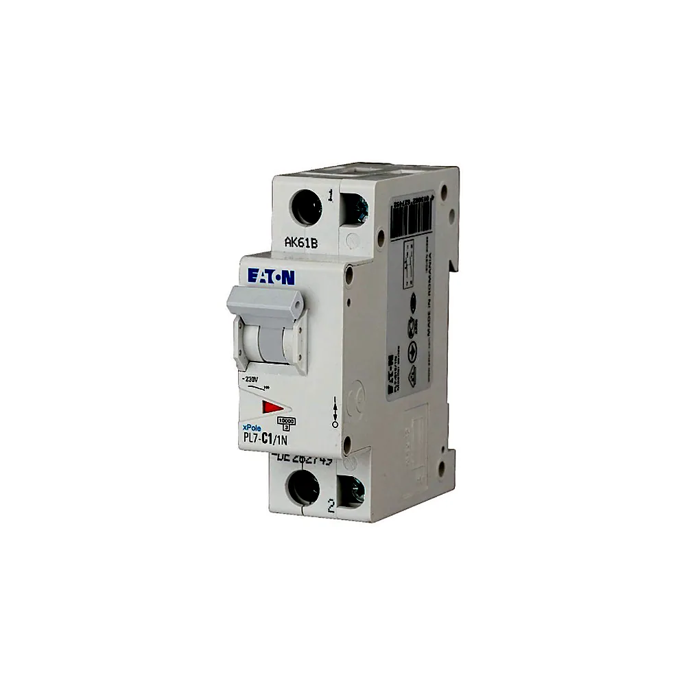 Автоматичний вимикач Eaton PL7-C1/1N 1p+N C 1А, Eaton (Moeller)