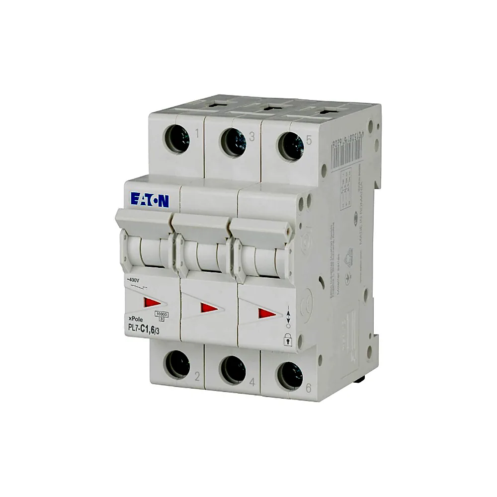 Автоматичний вимикач Eaton PL7-C1,6/3 3p C 1,6А, Eaton (Moeller)