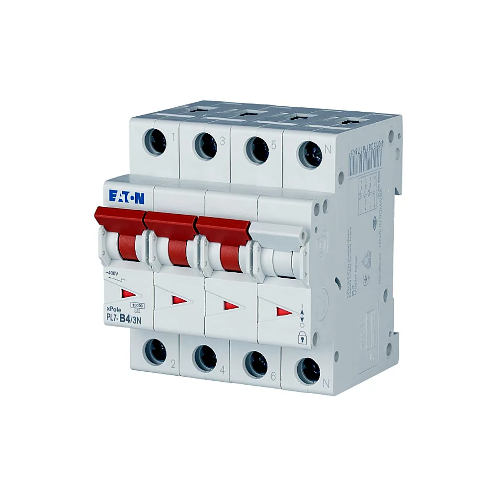 Автоматичний вимикач Eaton PL7-B4/3N 3p+N B 4А, Eaton (Moeller)