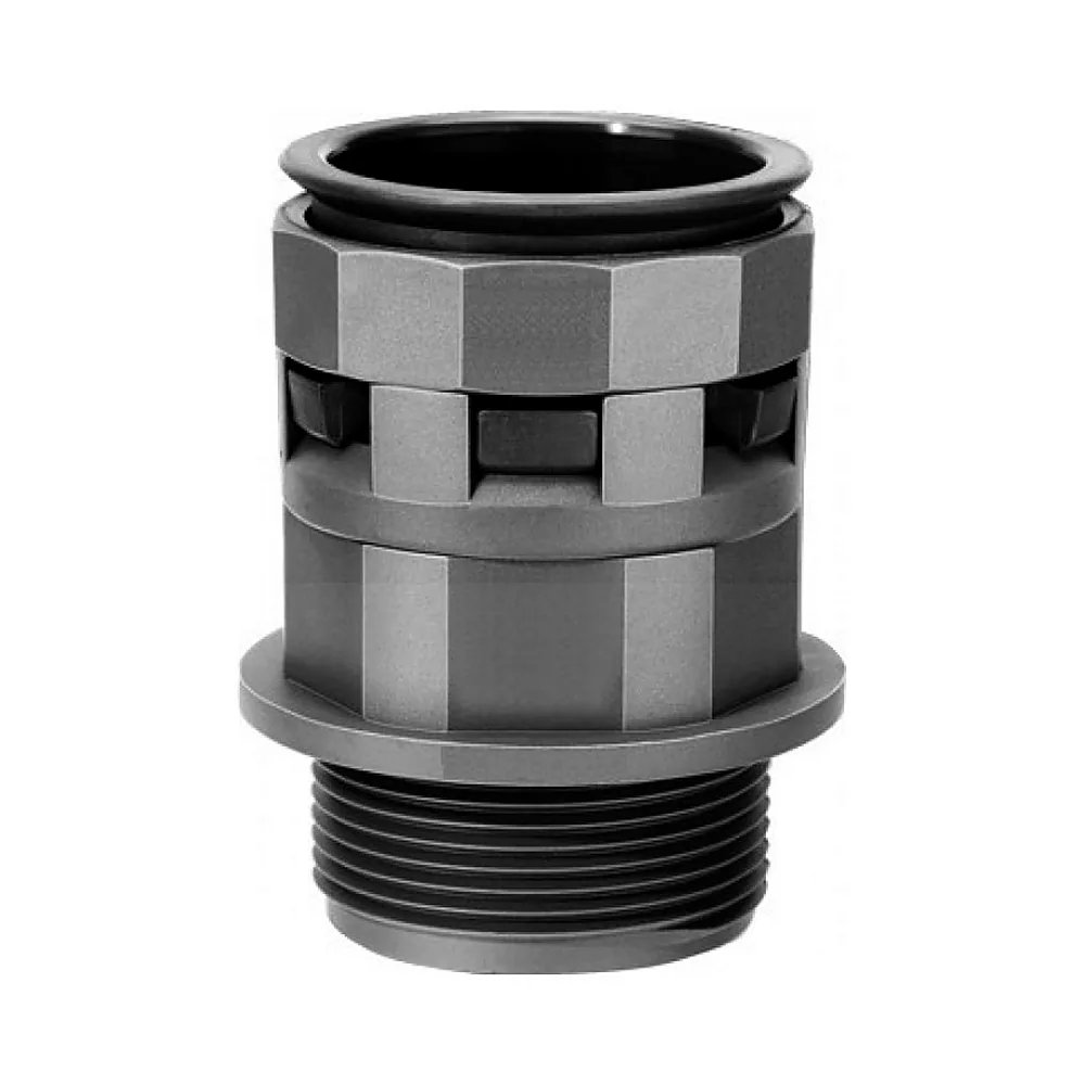 [PAM29M40N]  Муфта труба-коробка DN29мм, M40х1,5, поліамід, чорний колір, ДКС