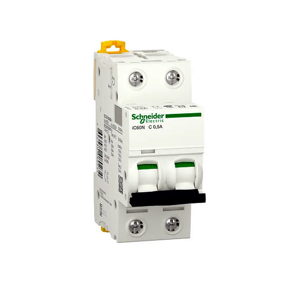 Автоматичний вимикач iC60N, 2P 0,5A хар-ка C, 6кА, A9F74270, Schneider Electric