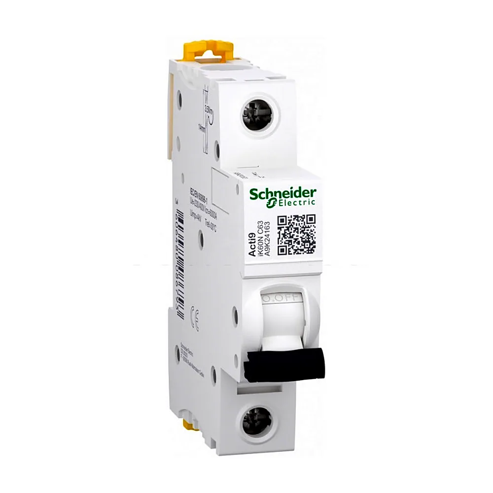 Автоматичний вимикач iK60, 1P 63A хар-ка C, 6кА, A9K24163, Schneider Electric