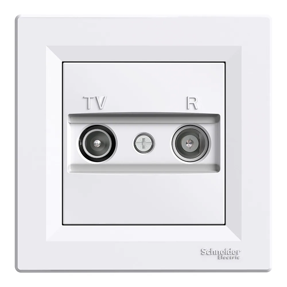 Розетка Asfora прохідна біла TV/R Schneider Electric EPH3300221