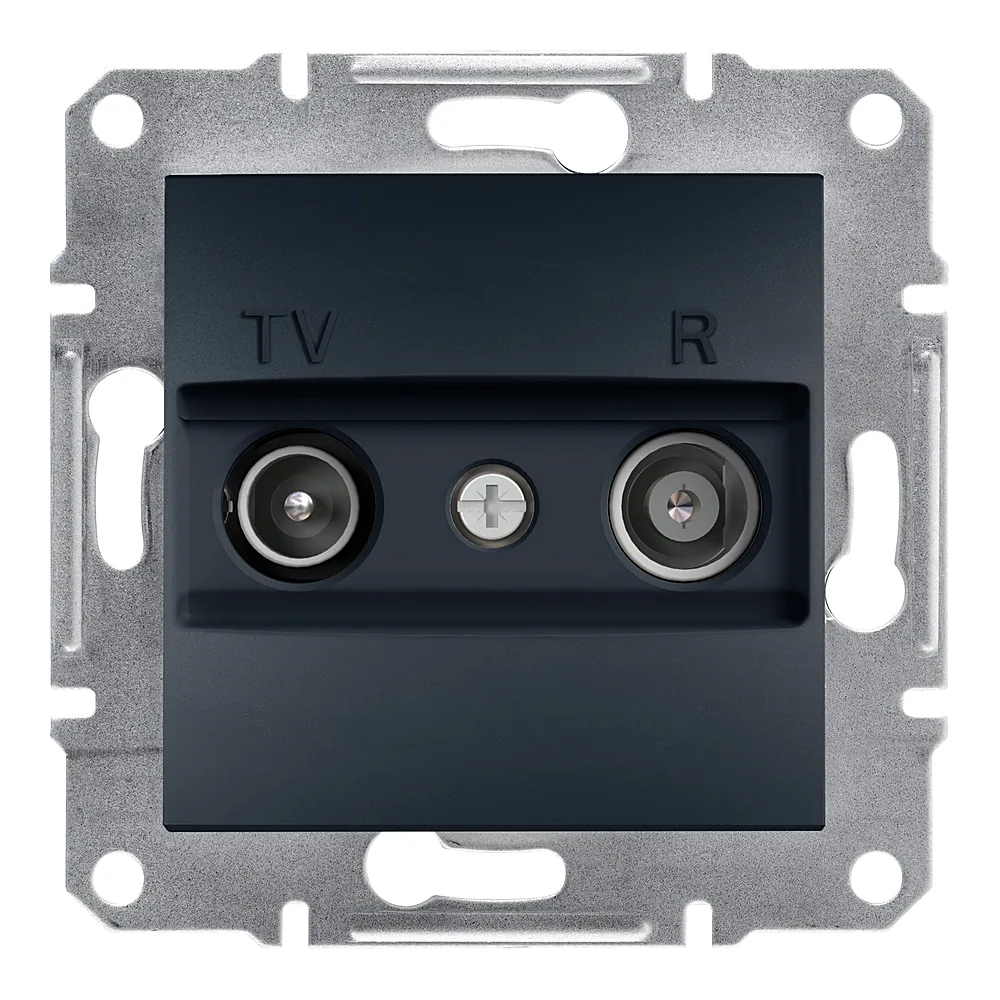 Розетка Asfora прохідна антрацит TV/R Schneider Electric EPH3300271