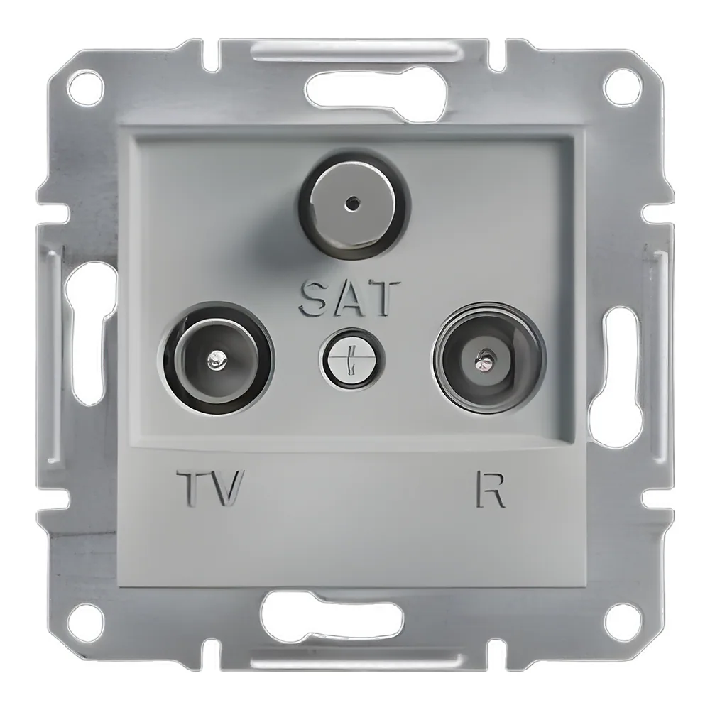 Розетка Asfora кінцева алюміній TV-R-SAT Schneider Electric EPH3500161