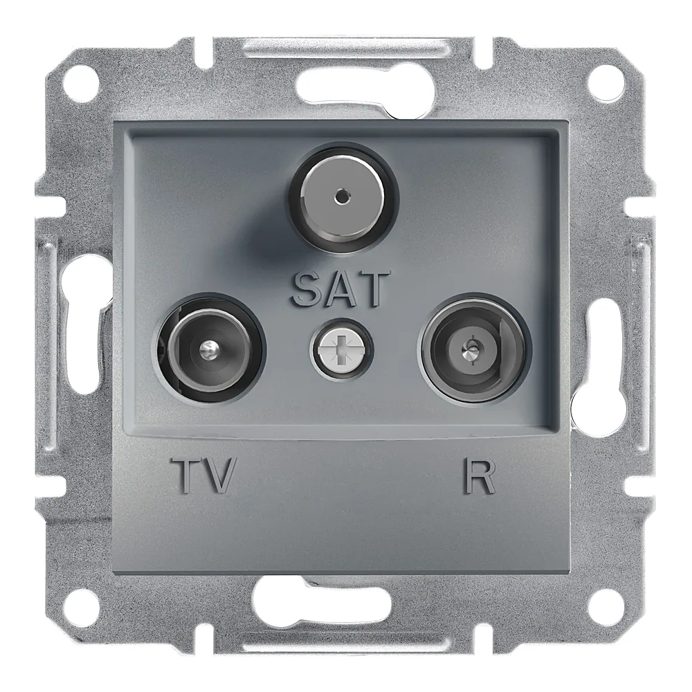 Розетка Asfora кінцева сталь TV-R-SAT Schneider Electric EPH3500162