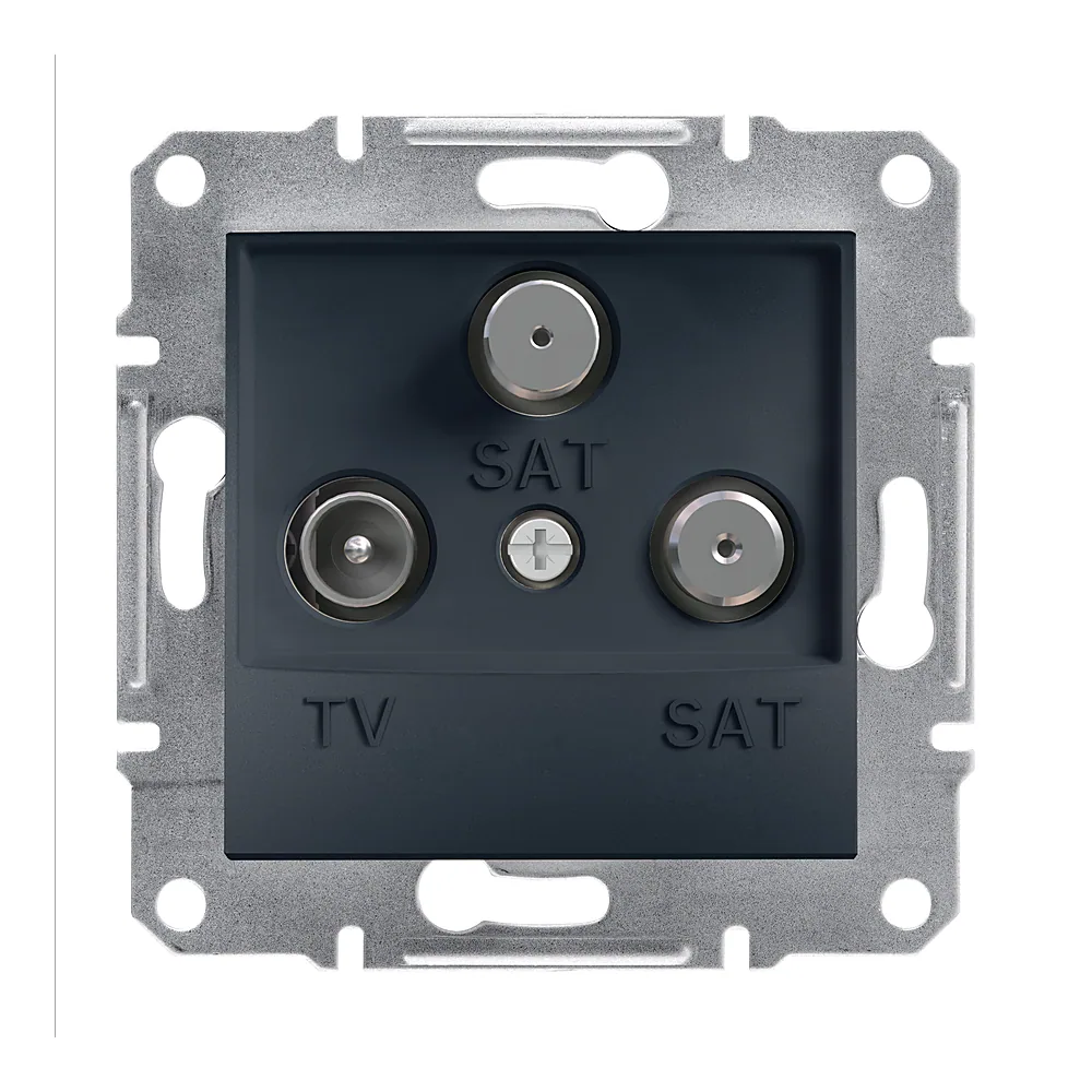 Розетка Asfora кінцева антрацит TV-SAT-SAT Schneider Electric EPH3600171