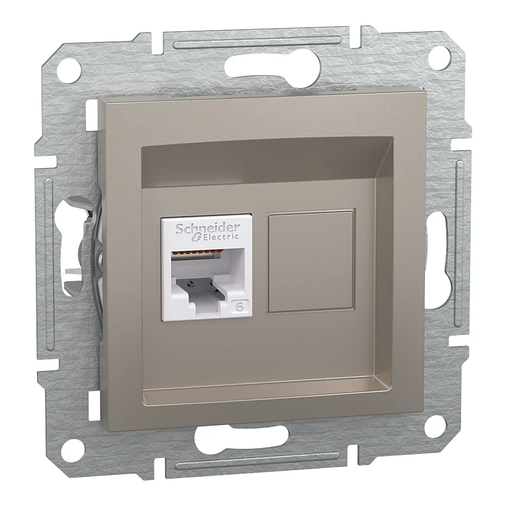 Розетка Asfora комп'ютерна бронза Schneider Electric EPH4700169