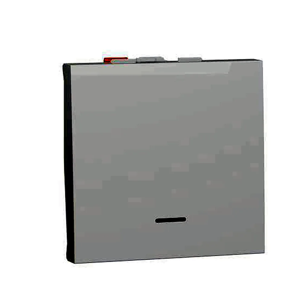 Вимикач 1-кл. кнопк. з підсв. сх.1а 10А, 2 мод білий, Unica New, NU320618N, Schneider Electric
