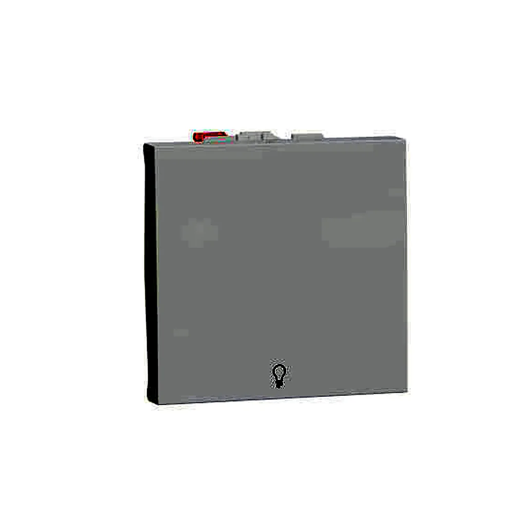 Вимикач 1-кл. кнопк. з симв. "Світло" 10А, 2 мод білий, Unica New, NU320618L, Schneider Electric