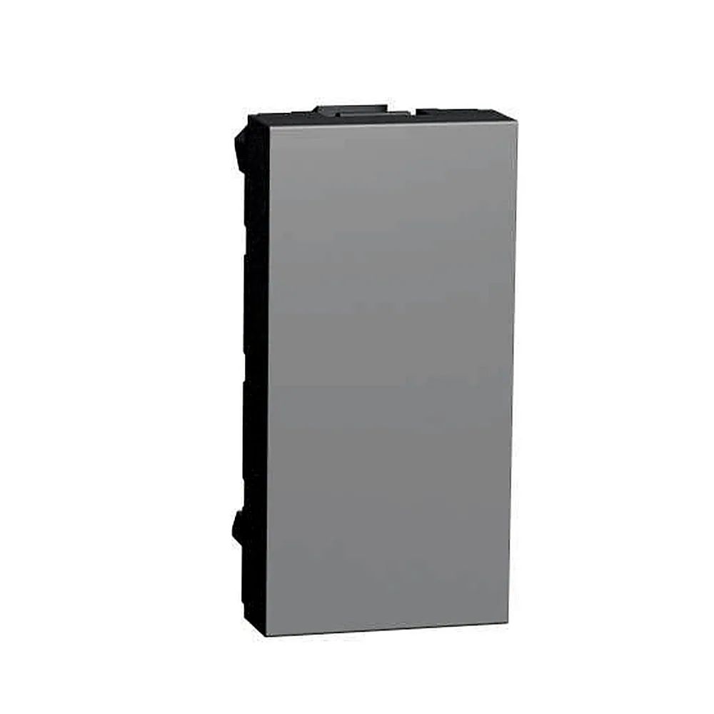 Заглушка 1 мод алюміній, Unica New, NU986530, Schneider Electric