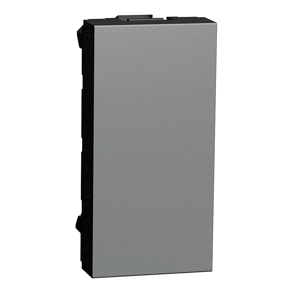 Заглушка 1 модуль алюміній Unica New Schneider Electric NU986530