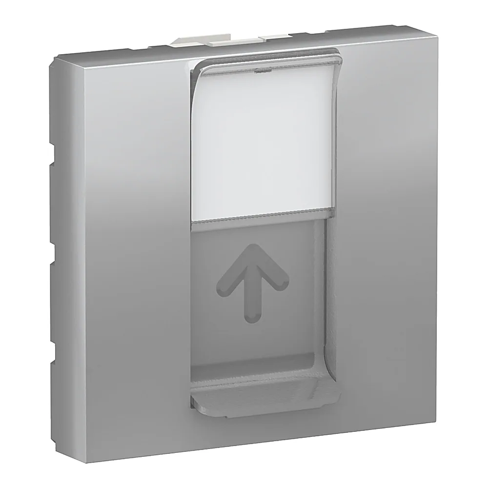 Плата центральна RJ45 Keystone/Systimax 2 модулі алюміній Unica New Schneider Electric NU946130