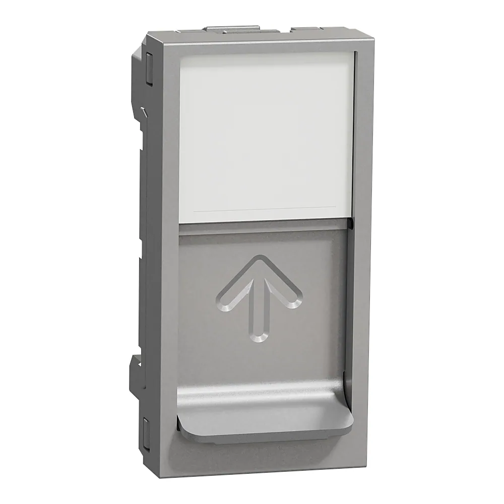 Плата центральна RJ45 Keystone/Systimax 1 модуль алюміній Unica New Schneider Electric NU946030