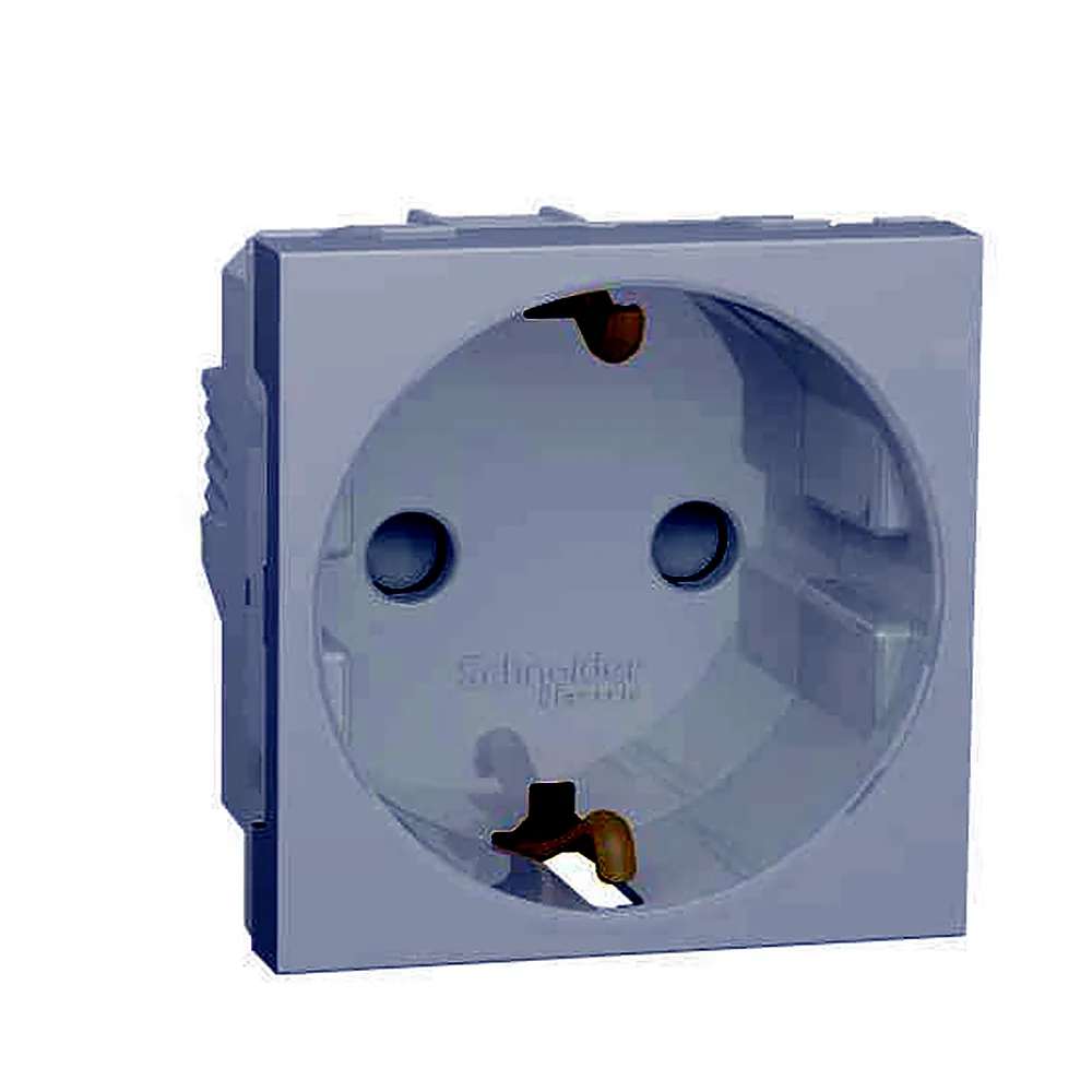 Розетка з з/к з шторк. 16А гвинт зажим, білий, Unica New, NU303718, Schneider Electric