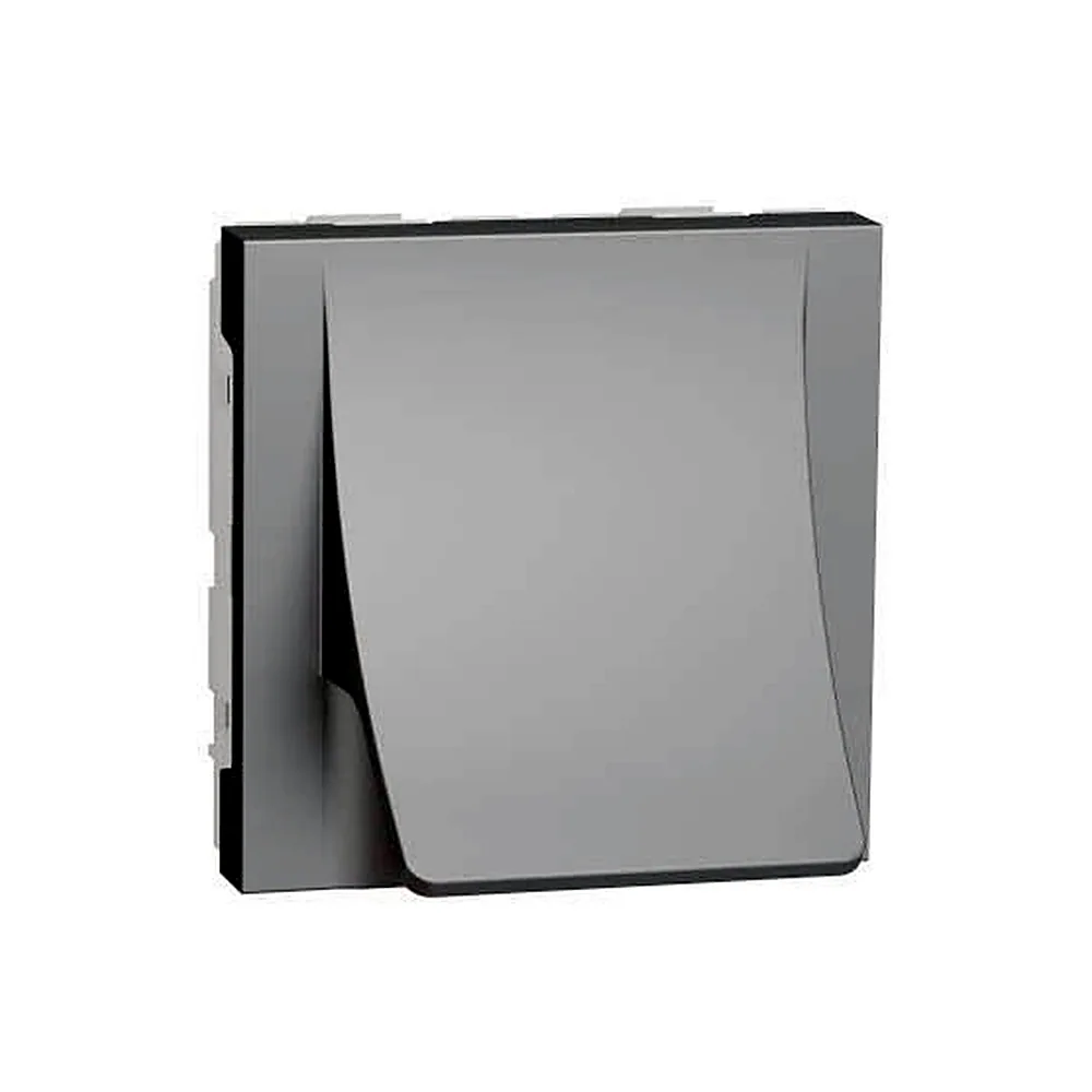 Вивід кабеля 16А 2 мод алюміній, Unica New, NU386230, Schneider Electric