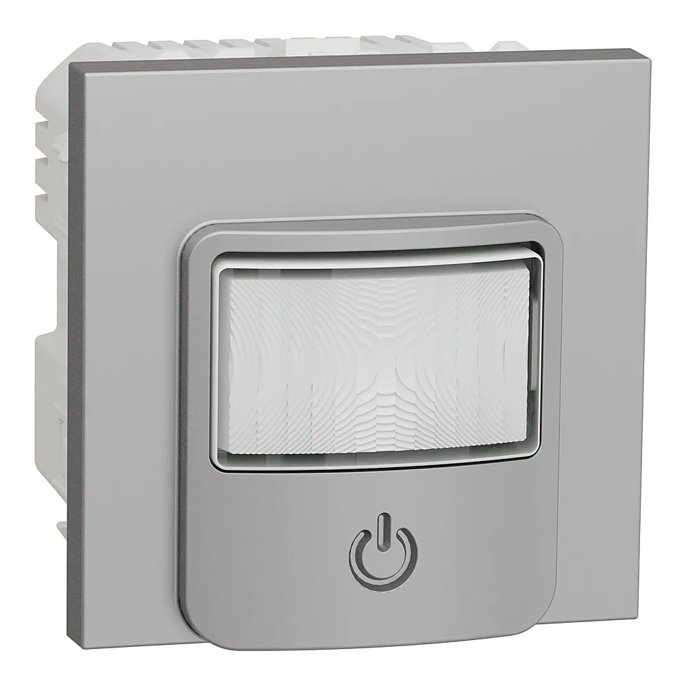 Датчик руху з вимикачем 10 А алюміній Unica New Schneider Electric NU352530