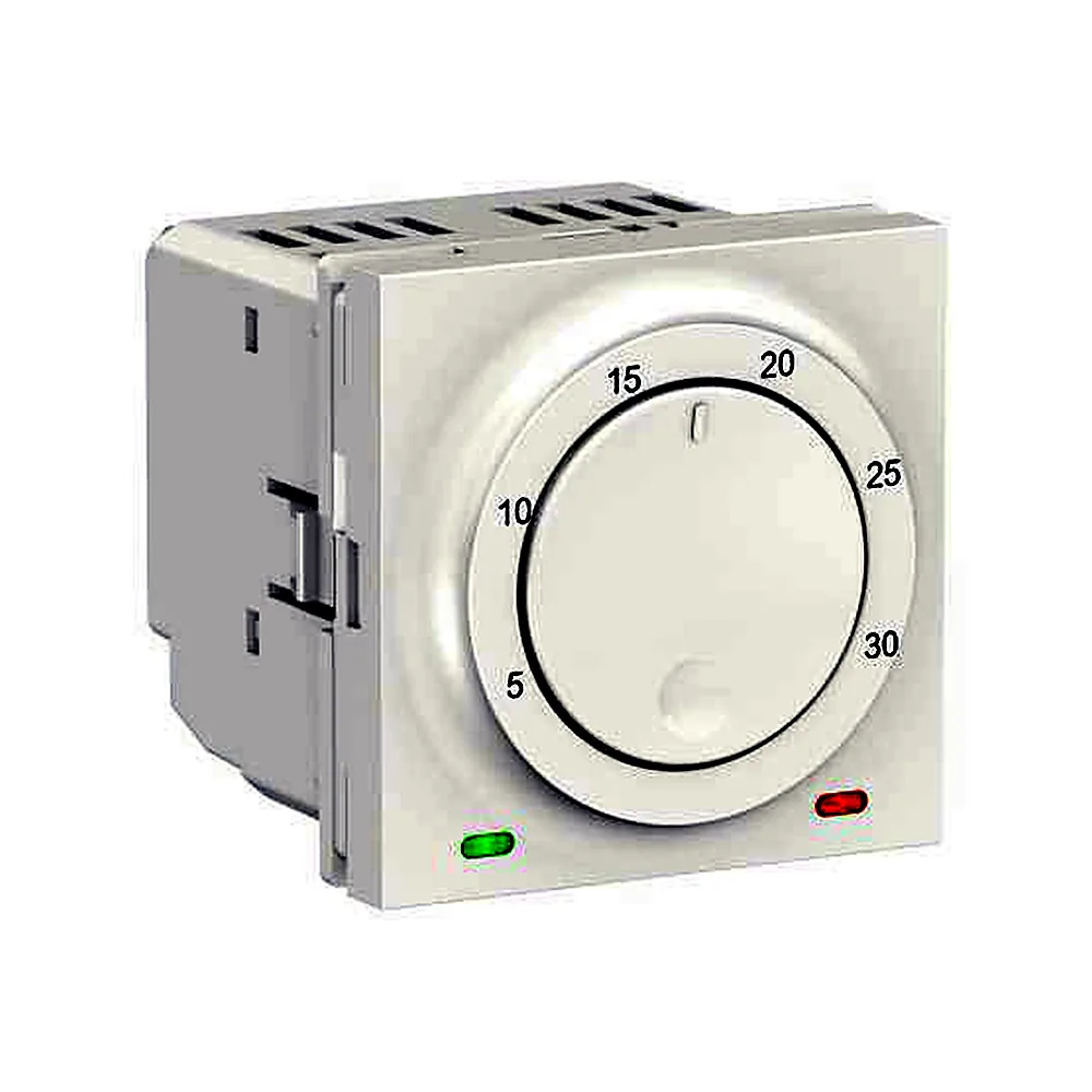 Термостат кімнатний, вбуд.датчик 8А білий, Unica New, NU350118, Schneider Electric